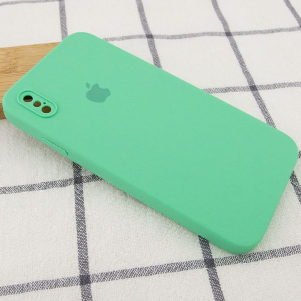 Чохол для iPhone XS Max Зелений Silicone Case Square Full Camera Protective - Зображення 2