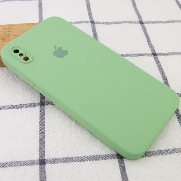 Чохол для iPhone XS Max М'ятний Silicone Case Square Full Camera Protective - Зображення 2