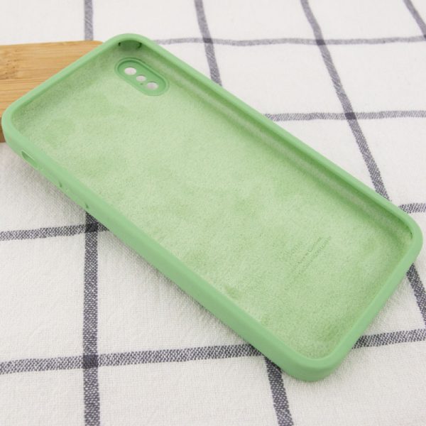 Чохол для iPhone XS Max М'ятний Silicone Case Square Full Camera Protective - Зображення 3