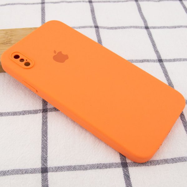 Чохол для iPhone XS Max Помаранчевий Silicone Case Square Full Camera Protective - Зображення 2
