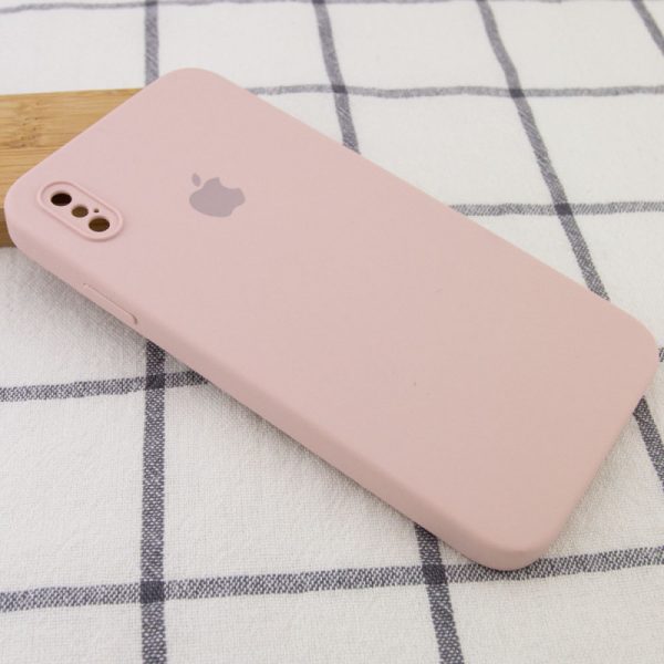 Чохол для iPhone XS Max Рожевий Silicone Case Square Full Camera Protective - Зображення 2