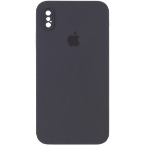 Чохол для iPhone XS Max Сірий Silicone Case Square Full Camera Protective