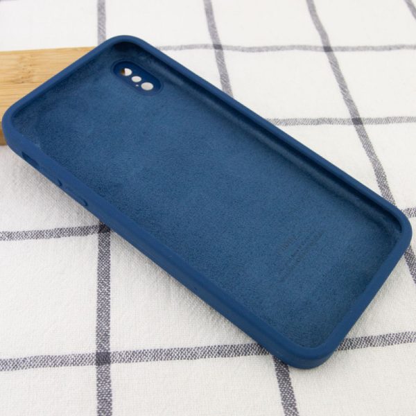 Чохол для iPhone XS Max Синій Silicone Case Square Full Camera Protective - Зображення 3