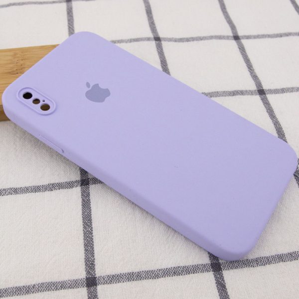 Чохол для iPhone XS Max Фіолетовий Silicone Case Square Full Camera Protective - Зображення 2