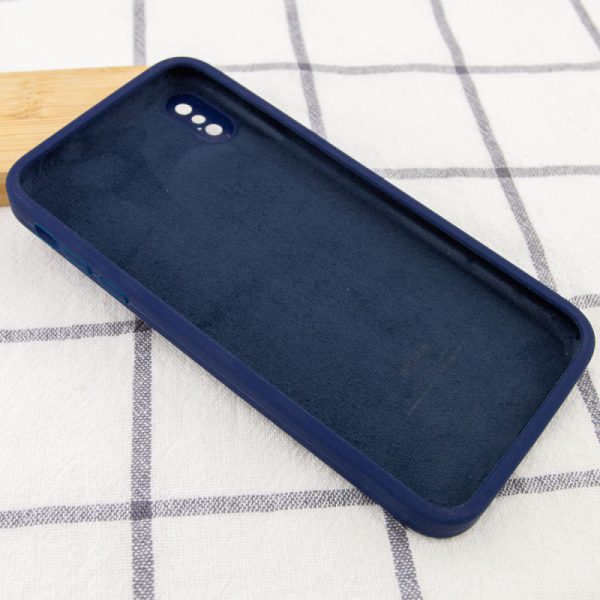Чохол для iPhone XS Max Синій Silicone Case Square Full Camera Protective - Зображення 3