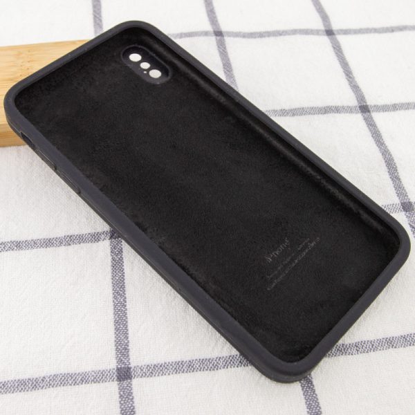 Чохол для iPhone XS Max Чорний Silicone Case Square Full Camera Protective - Зображення 3