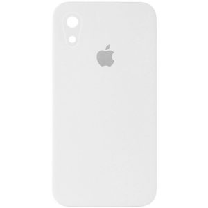 Чохол для iPhone XR Білий Silicone Case Square Full Camera Protective
