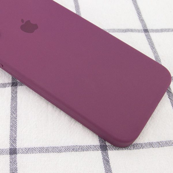 Чохол для iPhone XR Бордовий Silicone Case Square Full Camera Protective - Зображення 2