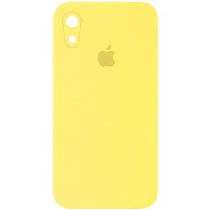 Чохол для iPhone XR Жовтий Silicone Case Square Full Camera Protective