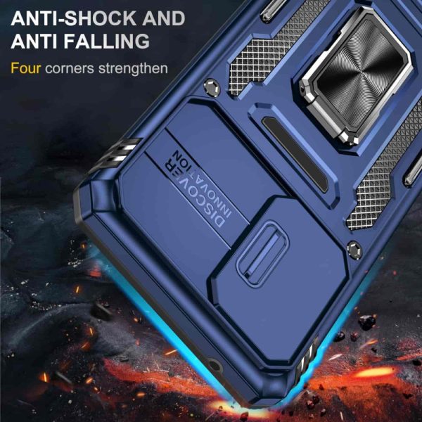 Ударостійкий чохол для Samsung Galaxy A53 5G Синій Camshield Army Ring - Зображення 7