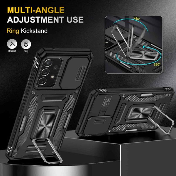 Ударостійкий чохол для Samsung Galaxy A53 5G Чорний Camshield Army Ring - Зображення 2