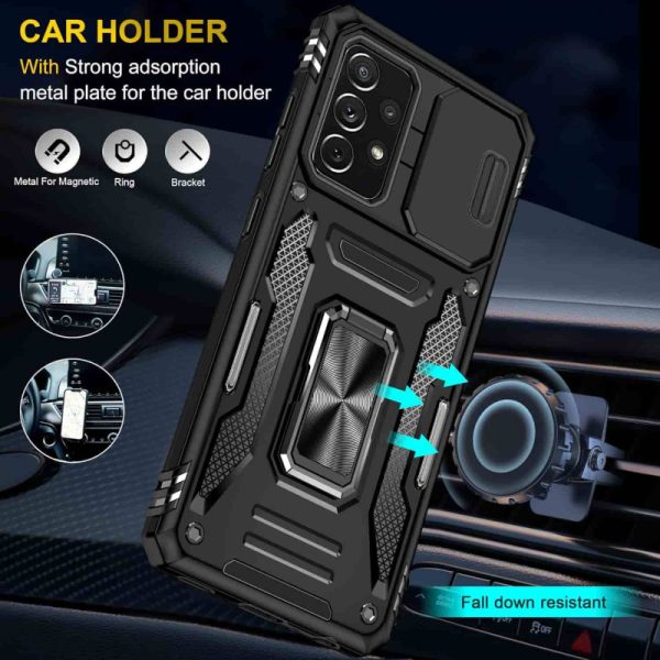 Ударостійкий чохол для Samsung Galaxy A53 5G Чорний Camshield Army Ring - Зображення 3