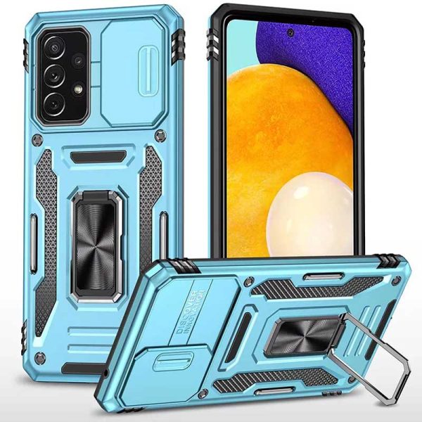 Ударостійкий чохол для Samsung Galaxy A73 5G Блакитний Camshield Army Ring