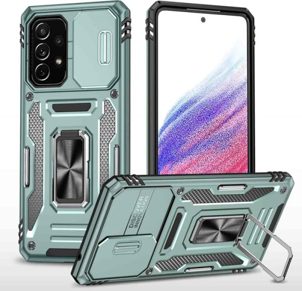 Ударостійкий чохол для Samsung Galaxy A73 5G Зелений Camshield Army Ring