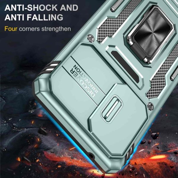 Ударостійкий чохол для Samsung Galaxy A73 5G Зелений Camshield Army Ring - Зображення 7