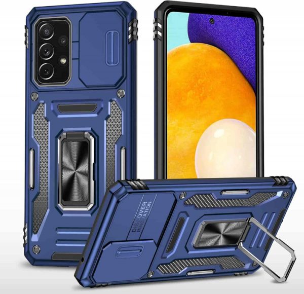 Ударостійкий чохол для Samsung Galaxy A73 5G Синій Camshield Army Ring