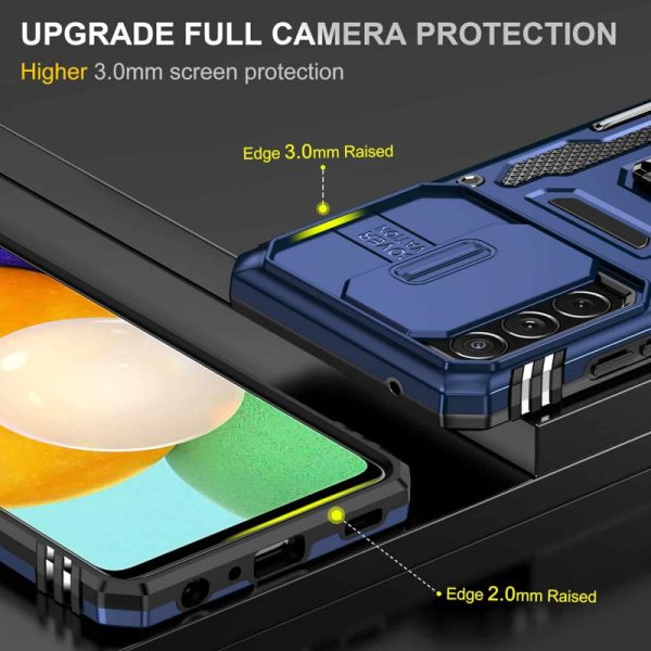 Ударостійкий чохол для Samsung Galaxy A73 5G Синій Camshield Army Ring - Зображення 6