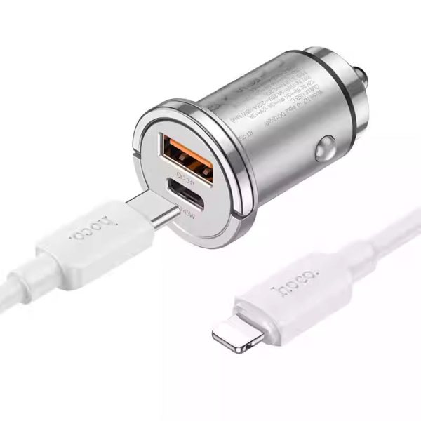 АЗП Hoco NZ10 Handy PD45W+QC3.0 + Type-C to Lightning - Зображення 2