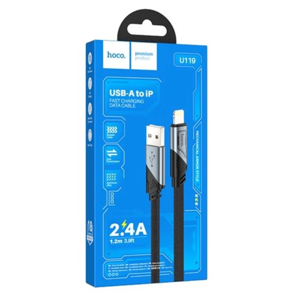 Дата кабель Hoco U119 Machine charging data USB to Lightning (1.2m) - Зображення 2