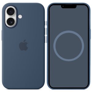 Чохол для iPhone 16 Plus Denim Silicone case full with Magsafe and Animation