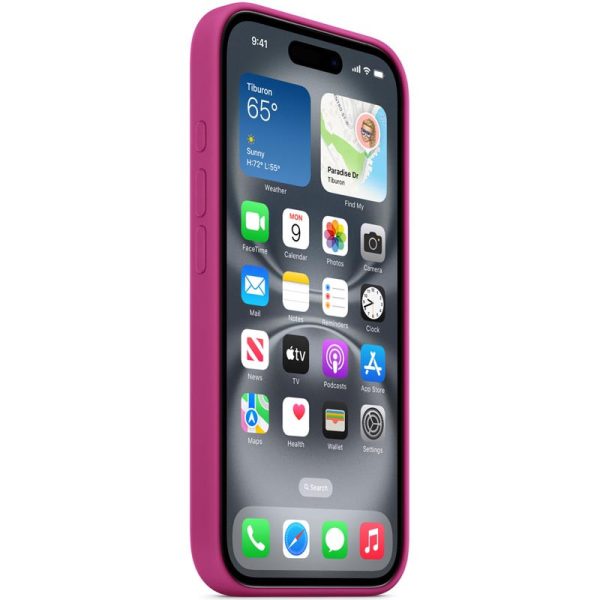 Чохол для iPhone 16 Plus Fuchsia Silicone case full with Magsafe and Animation - Зображення 4