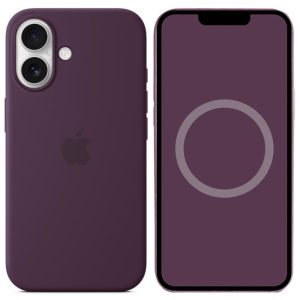 Чохол для iPhone 16 Plus Plum Silicone case full with Magsafe and Animation