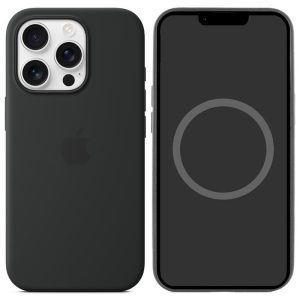 Чохол для iPhone 16 Pro Чорний Silicone case full with Magsafe and Animation