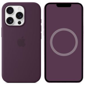 Чохол для iPhone 16 Pro Plum Silicone case full with Magsafe and Animation