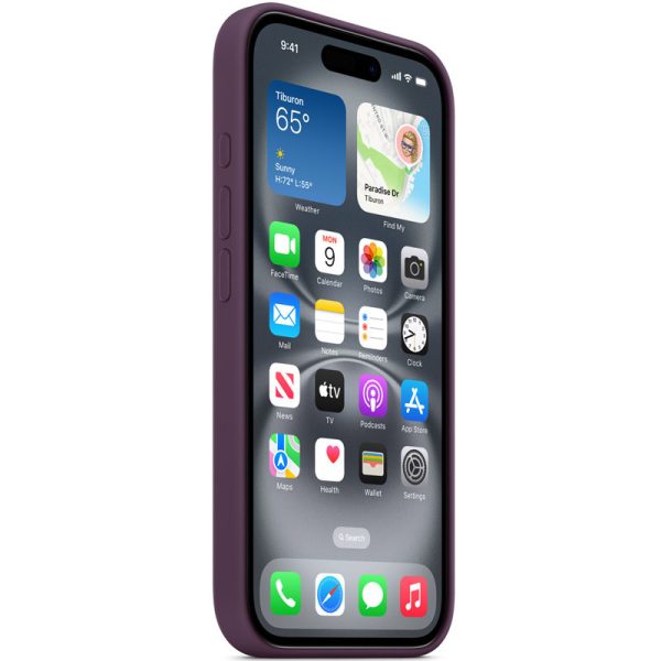Чохол для iPhone 16 Pro Plum Silicone case full with Magsafe and Animation - Зображення 4