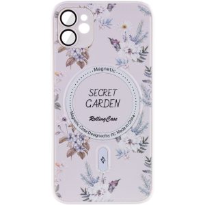 Чохол для iPhone 11 Білий Secret Garden with MagSafe