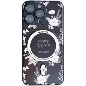 Чохол для iPhone 12 Pro Max Чорний Secret Garden with MagSafe