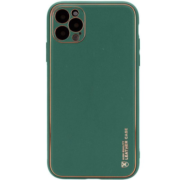 Шкіряний чохол для Apple iPhone 13 Pro Зелений Xshield
