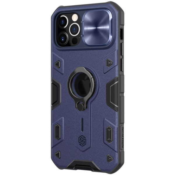 Чохол для iPhone 12 Pro Max Синій Nillkin CamShield Armor (шторка на камеру) - Зображення 2
