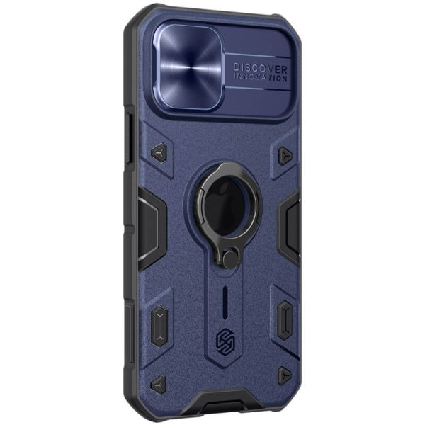 Чохол для iPhone 12 Pro Max Синій Nillkin CamShield Armor (шторка на камеру) - Зображення 3