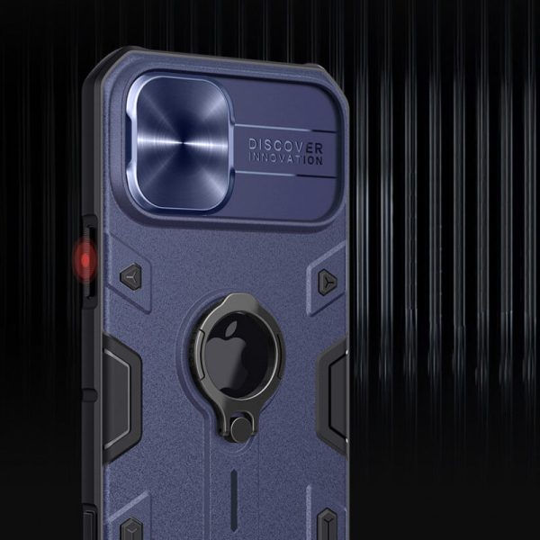 Чохол для iPhone 12 Pro Max Синій Nillkin CamShield Armor (шторка на камеру) - Зображення 5