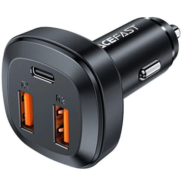 АЗП Acefast B9 66W (2USB-A+USB-C) three port metal car charger - Зображення 2