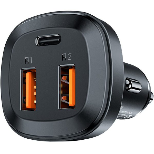АЗП Acefast B9 66W (2USB-A+USB-C) three port metal car charger - Зображення 3