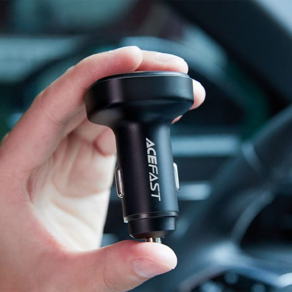 АЗП Acefast B9 66W (2USB-A+USB-C) three port metal car charger - Зображення 5