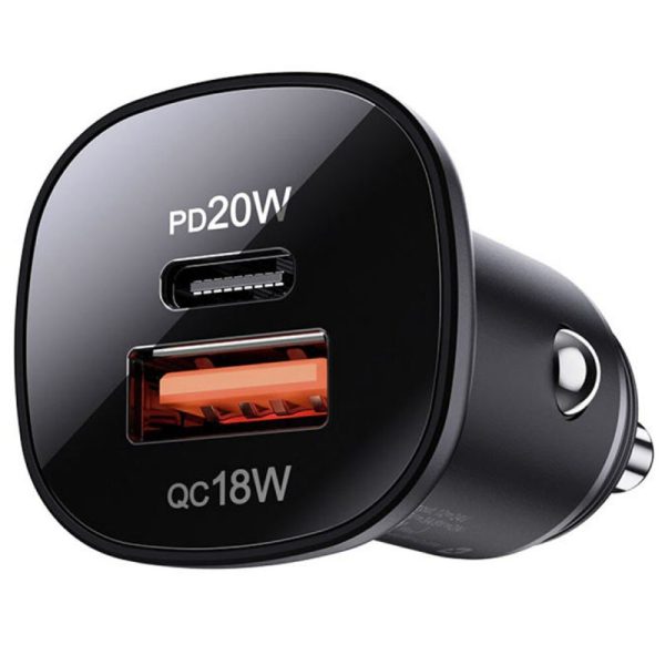АЗП Acefast B1 mini 38W (USB-C+USB-A) dual-port metal car charger - Зображення 3