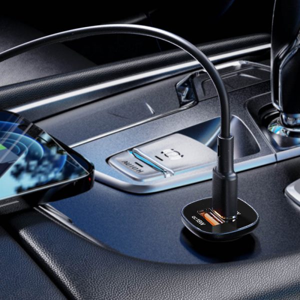 АЗП Acefast B1 mini 38W (USB-C+USB-A) dual-port metal car charger - Зображення 4