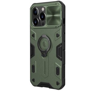 Чохол для iPhone 13 Pro Max Зелений Nillkin CamShield Armor no logo (шторка на камеру)