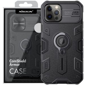 Чохол для iPhone 13 Pro Max Чорний Nillkin CamShield Armor no logo (шторка на камеру)