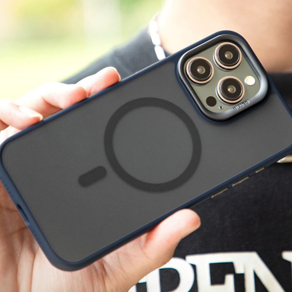 Чохол для iPhone 15 Pro Синій Синійo Skin Friendly Frosted with MagSafe - Зображення 2
