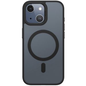 Чохол для iPhone 14 / 13 Чорний Синійo Skin Friendly Frosted with MagSafe