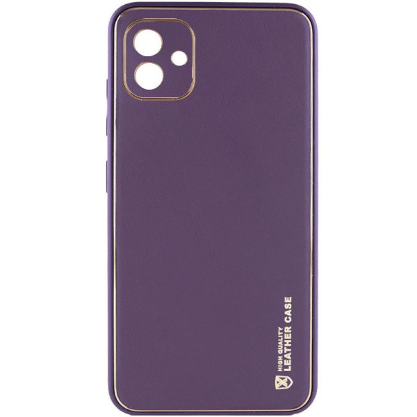 Шкіряний чохол для Samsung Galaxy A05 Фіолетовий Xshield