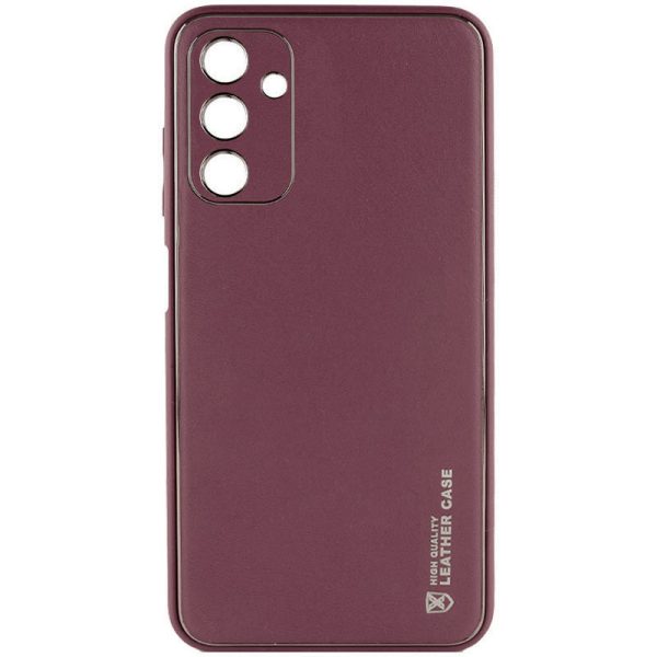 Шкіряний чохол для Samsung Galaxy A05s Бордовий Xshield