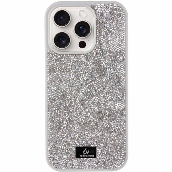 Чохол для iPhone 14 Pro Max Срібний Bling World Rock Diamond