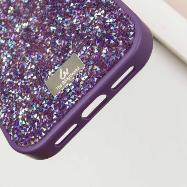 Чохол для iPhone 14 Pro Max Фіолетовий Bling World Rock Diamond - Зображення 6