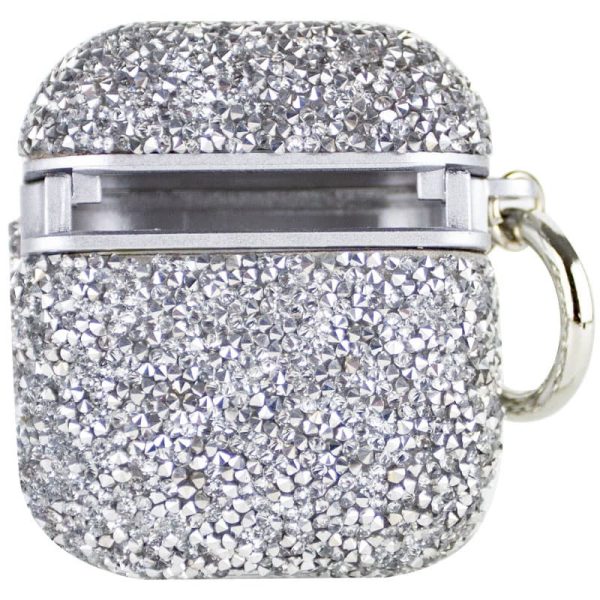 Чохол для навушників AirPods 1/2 Срібний Bling World Rock Diamond - Зображення 2