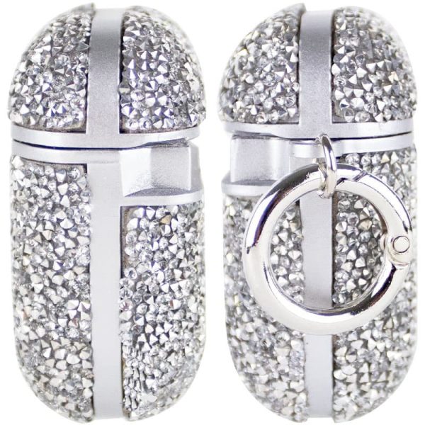 Чохол для навушників AirPods 1/2 Срібний Bling World Rock Diamond - Зображення 3